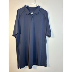 RHÔNE Polo Short Sleeve Shirt Men's‎ XXL Navy Blue Performance Preppy Golf